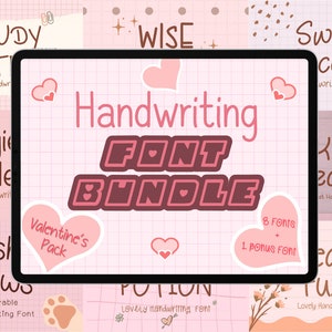 Font Bundle Handwritten Font Goodnotes Simple Font Study Digital Note Font Neat Handwriting Fonts Clean Notability Font Planner | VT Pack