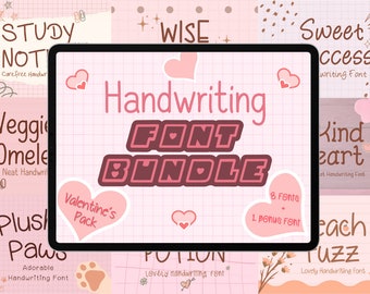 Font Bundle Handwritten Font Goodnotes Simple Font Study Digital Note Font Neat Handwriting Fonts Clean Notability Font Planner | VT Pack