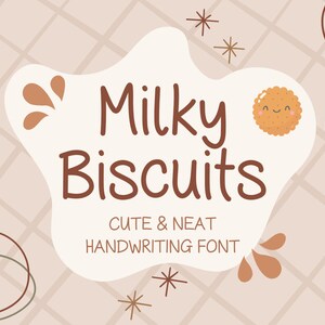 Handwritten Font Goodnotes Simple Font Study Digital Note Cute Font Neat Handwriting Fonts Clean Procreate Font Planner | Milky Biscuits