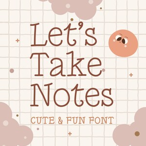 Handwritten Font Goodnotes Simple Font Study Digital Note Cute Font Neat Handwriting Fonts Clean Journal Font Planner | Let&#39;s Take Notes