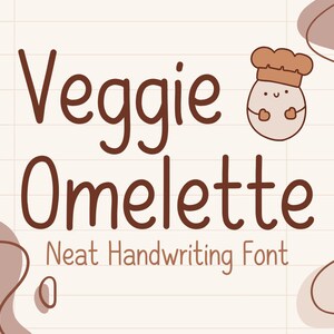 Handwritten Font Goodnotes Simple Font Study Digital Note Cute Font Neat Handwriting Fonts Clean Procreate Font Planner | Veggie Omelette
