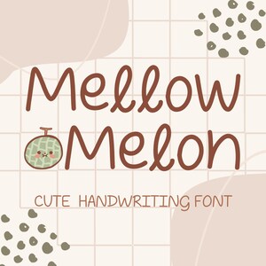 Handwritten Font Goodnotes Simple Font Study Digital Note Cute Font Neat Handwriting Fonts Clean Procreate Font Planner | Mellow Melon