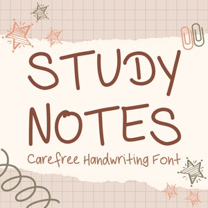 Handwritten Font Goodnotes Simple Font Study Digital Note Cute Font Neat Handwriting Fonts Clean Procreate Font Planner |  Study Notes