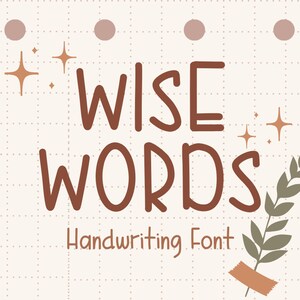 Handwritten Font Goodnotes Simple Font Study Digital Note Cute Font Neat Handwriting Fonts Clean Procreate Font Planner | Wise Words