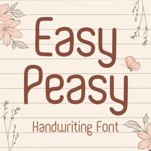 Handwritten Font Goodnotes Simple Font Study Digital Note Cute Font Neat Handwriting Fonts Clean Procreate Font Planner | Easy Peasy