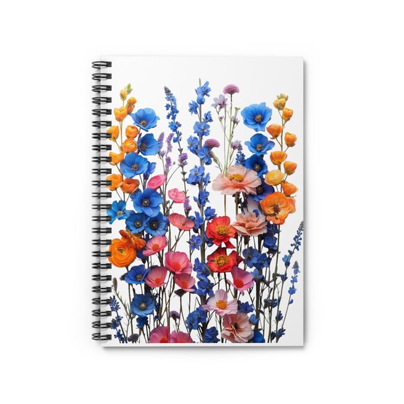 Blooming Pages: Floral Notebook Journaling Delight 6x8 Notebook with Ruled Lines - Perfect Gift! Trending on Etsy, a Best Seller