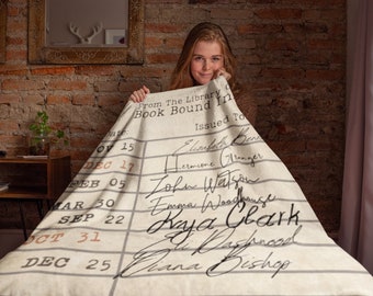 Library Card Velveteen Blanket