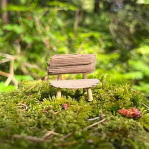 Enchanting Unique Handmade Miniature Wood Benches