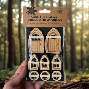 DIY Fairy Door and Windows Kit for Fairy Garden or Fairy House