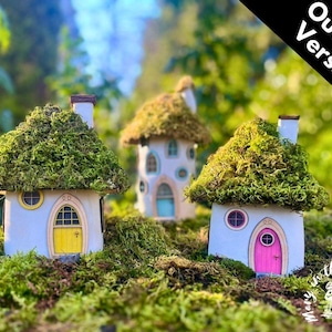 Handcrafted Fairy House – Unique Handmade with Wooden Roof & Sealed for Durability (Outdoor Version)
