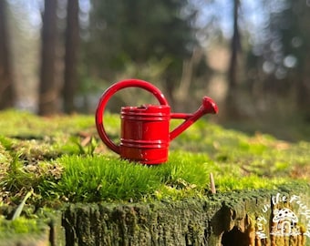 Miniature Fairy Garden Watering Can - Tiny Metal Decor - 1/24 Scale Mini Accessory