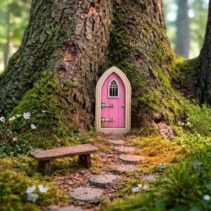 Miniature Park Bench - Fairy Garden Accessory - Dollhouse Bench - Terrarium Decor - Mini Furniture image 4