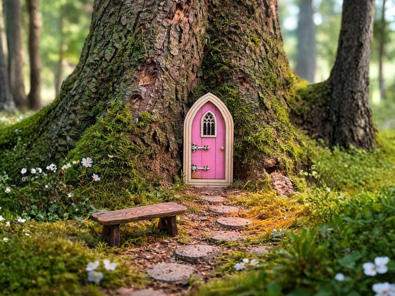 Miniature Park Bench - Fairy Garden Accessory - Dollhouse Bench - Terrarium Decor - Mini Furniture image 4