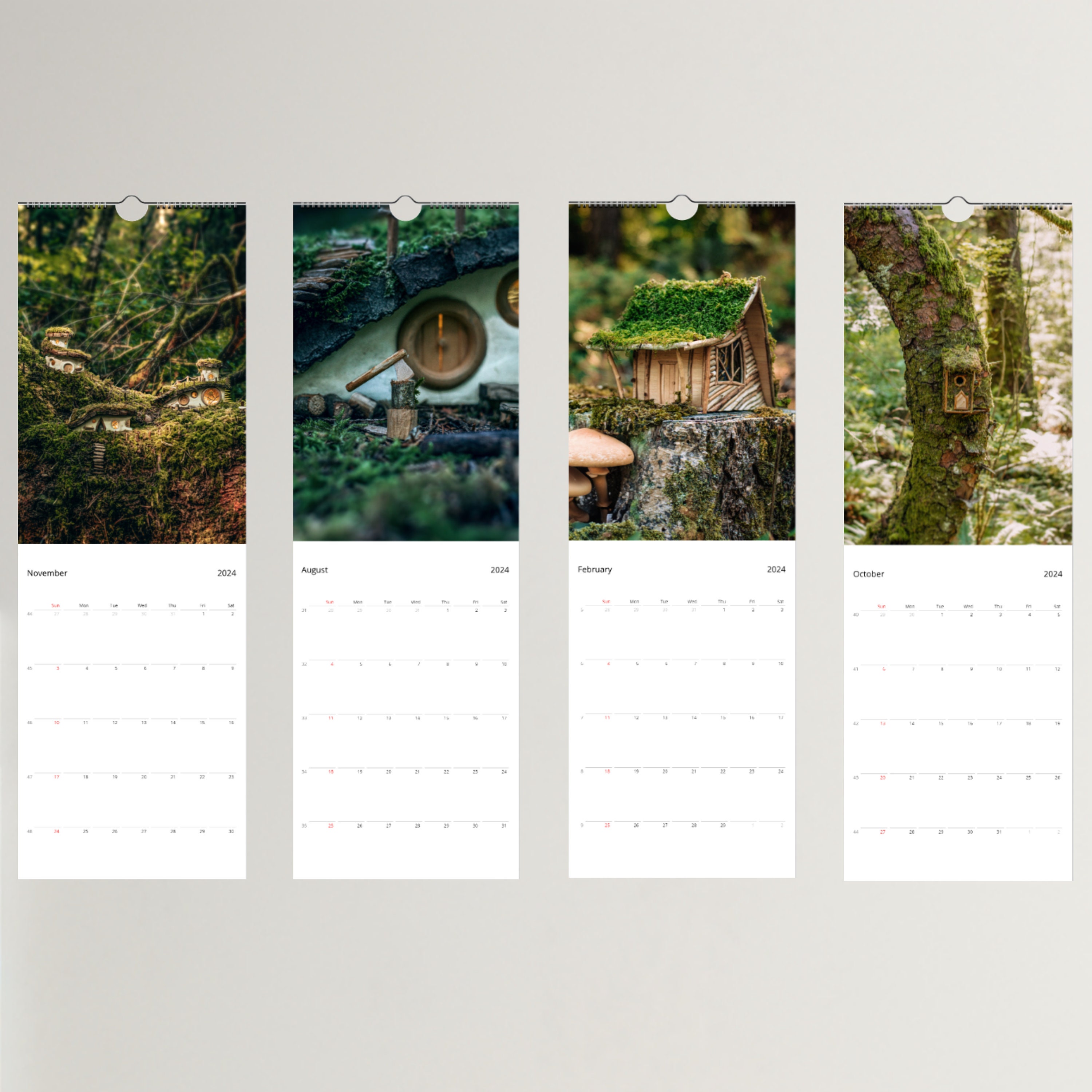 Fairy Houses Wall Calendar 2024 by Mary in the Fairyland USA & Canada