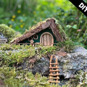 DIY Fairy House Kit with Solar Light - Alina&#39;s Wooden Garden Cottage - Build & Paint Craft