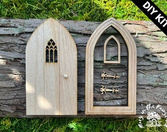 DIY Gothic Fairy Door Set - Create Your Own Magical Entrance