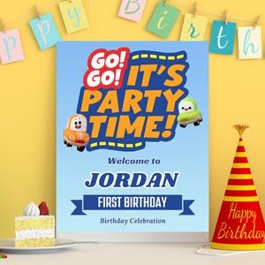 Go! Go! its party time Go! Go! Cory Carson welcome sign Go! Go! Cory & Chrissy Carson Birthday welcome sign Go Go Cory Carson welcome board