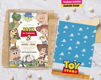 Toy Story Birthday Invitation Editable Toy Story Invitation Personalized Woody Buzz Jessie Birthday Toy Story Party Toy Story Digital card