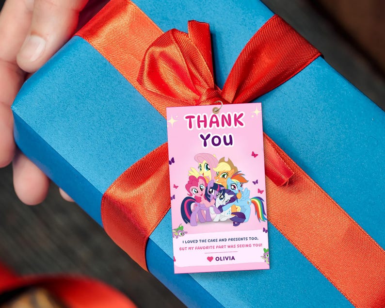 Printable Pony Birthday Thank You Card Unicorn Pony Thank You Party for ...