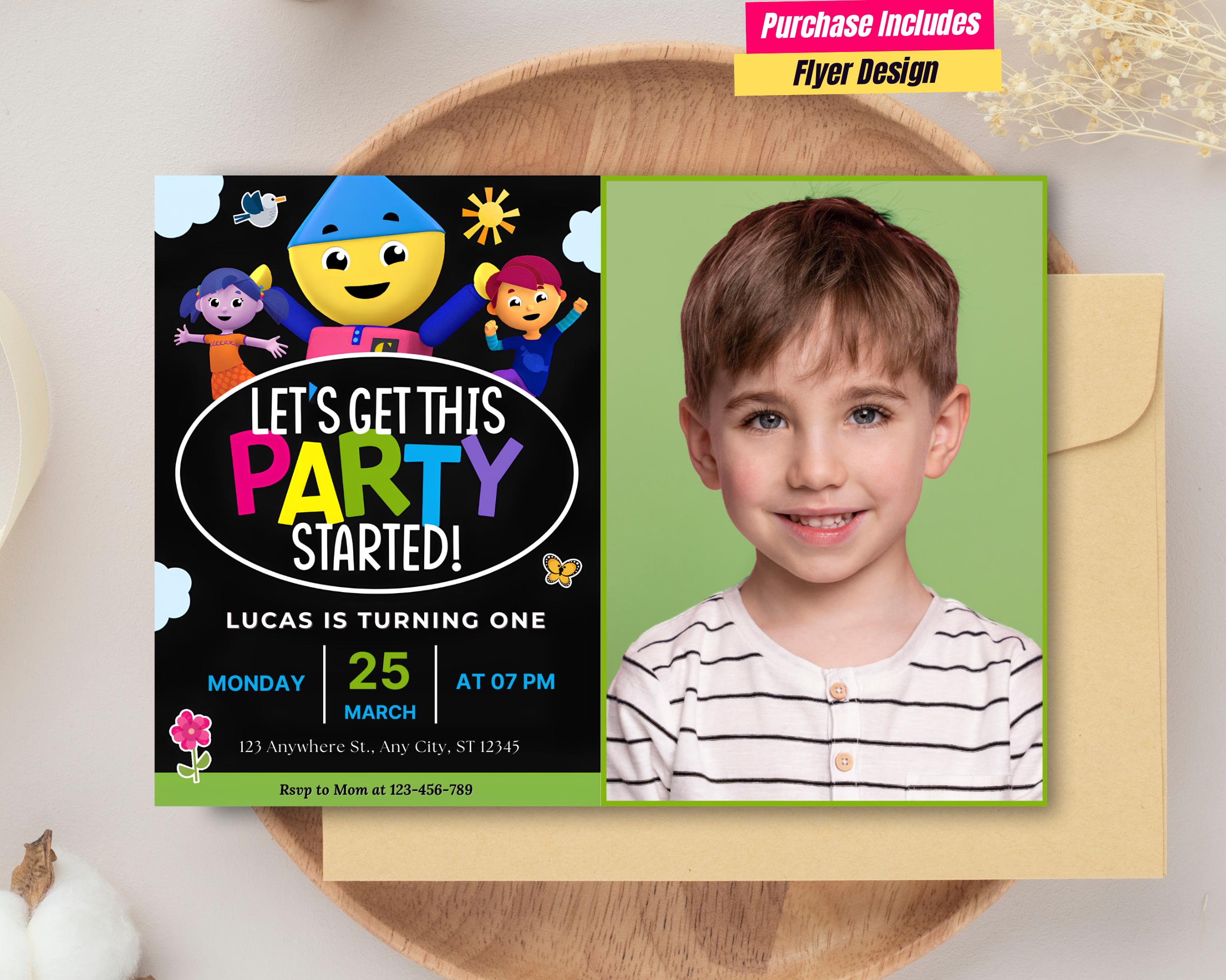Editable Charlie's Colorform City Birthday Invite Colorforms Color Me ...