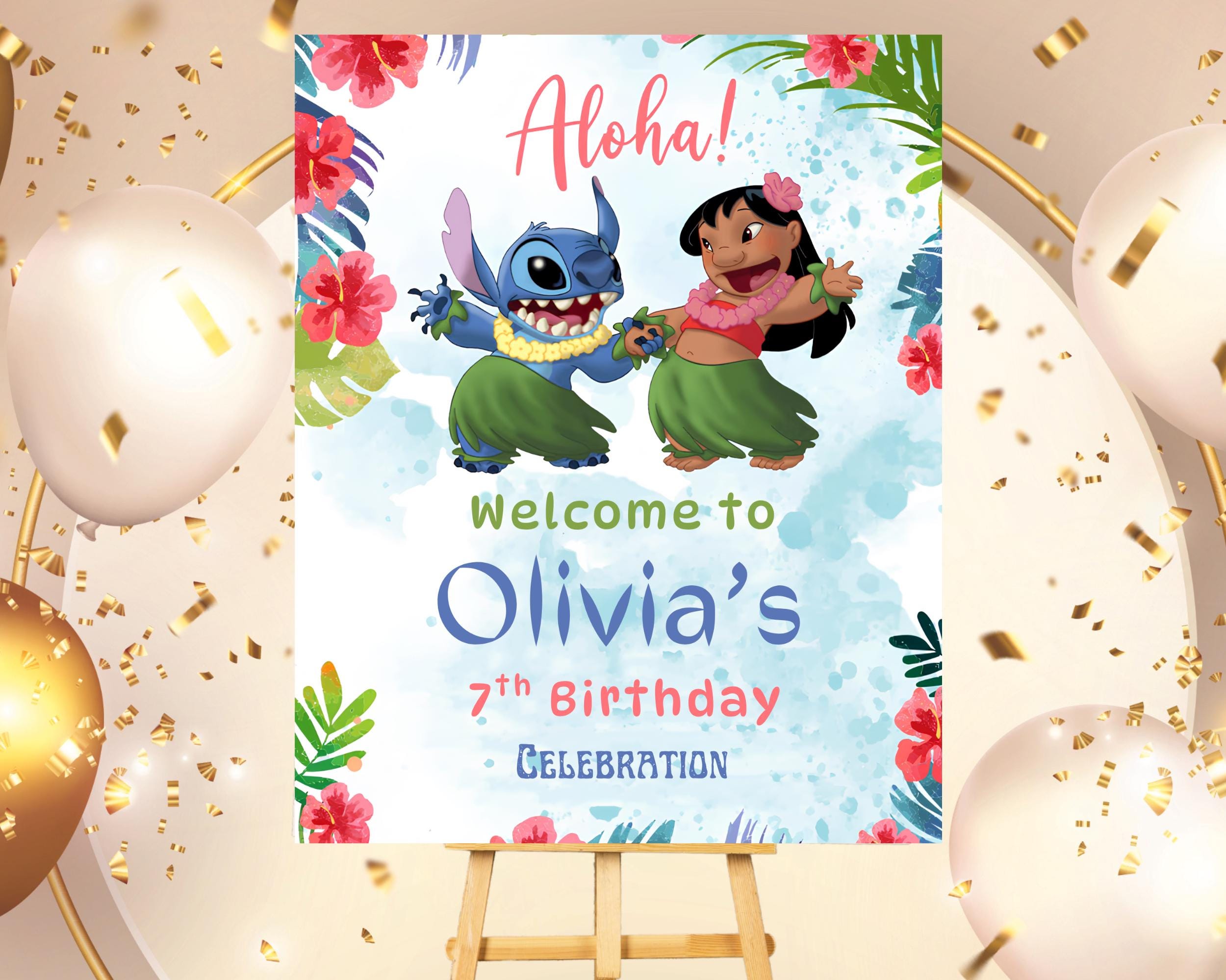 Stitch Welcome Spring Lilo & Stitch Welcome to the World Sign Editable Lilo Stitch Welcome ...