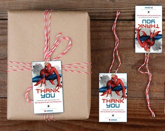 Spiderman Birthday tag Spidey and his Amazing Friends Birthday Party tags Spidey gift tag Spidey party favor spiderman theme tag Spidey tag