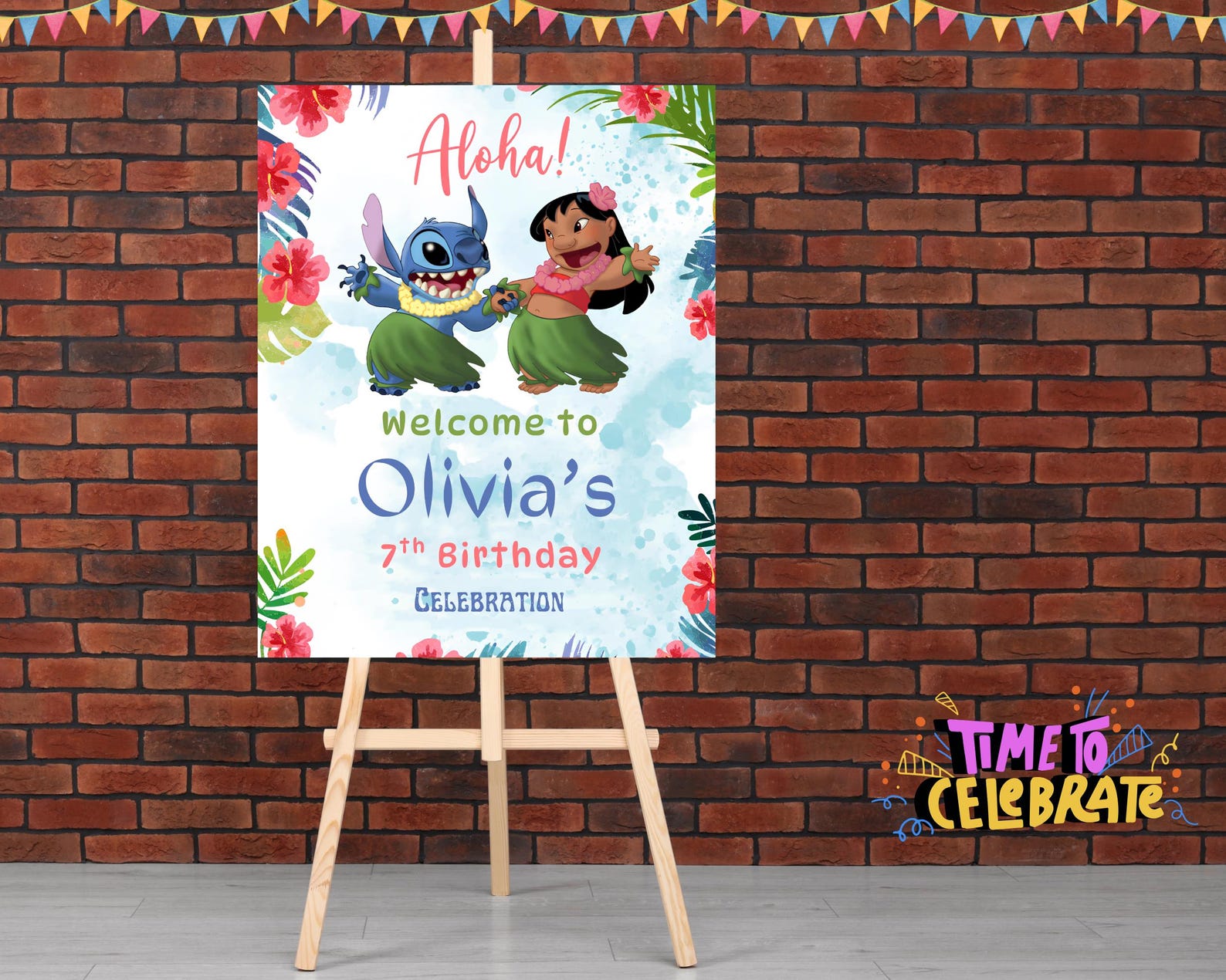 Stitch Welcome Spring Lilo & Stitch Welcome to the World Sign Editable Lilo Stitch Welcome ...