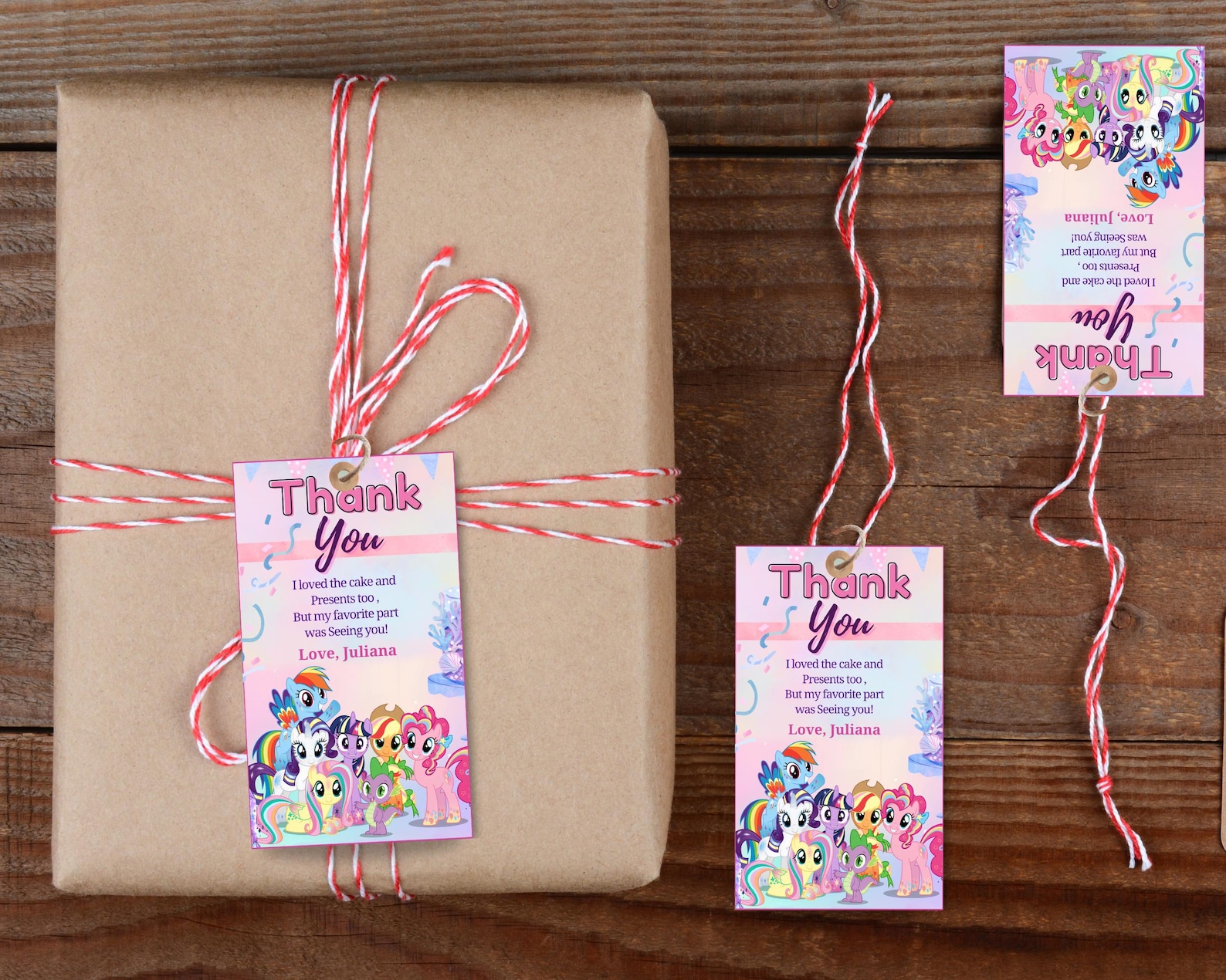 Printable Pony Birthday Thank You Tag Unicorn Pony Thank You Tag for ...
