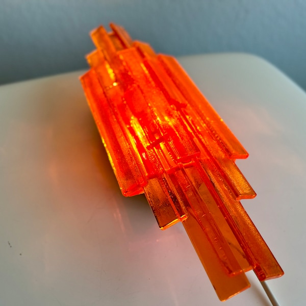 vintage Claus Bolby wall light 1960s Denmark Space Age acrylic