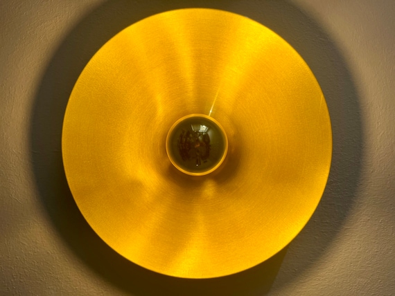 Golden Disc Light as Wall or Ceiling Lamp Charlotte Perriand - Etsy