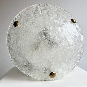 1960s Hillebrand Wall or Ceiling Lamp Flush Mount Mid Century Ice Glass