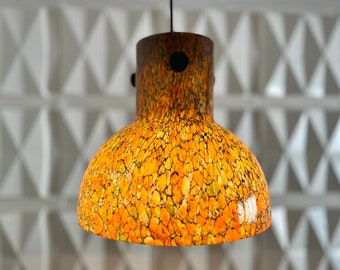 vintage 1970s Pendant Glass Lamp by Peill Putzler Mid Century