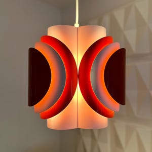 Rare danish pendant lamp 1960s Space Age Lyfa