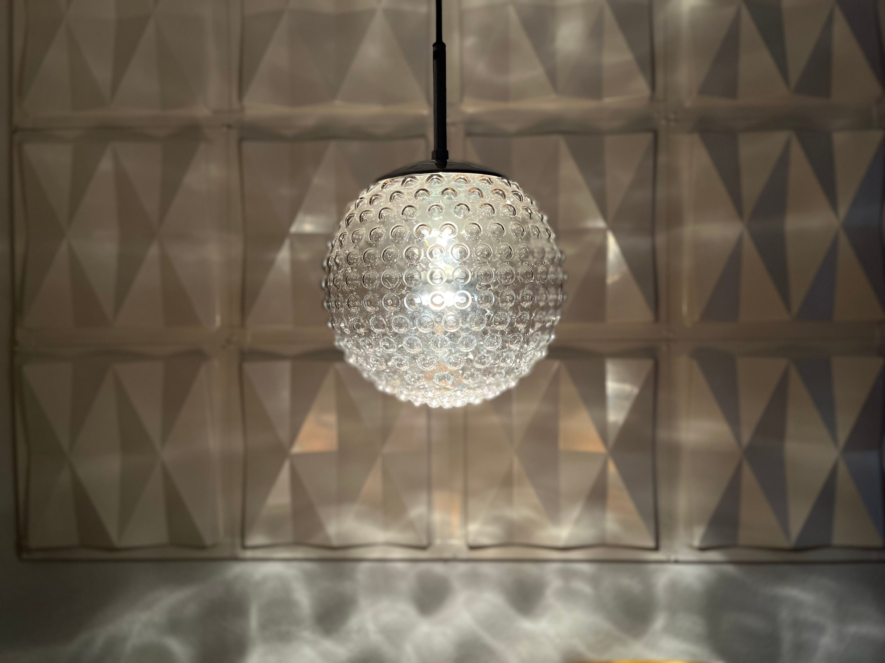 1970s STAFF Rolf Krüger Pendant Lamp P116 Space Age Mid-century