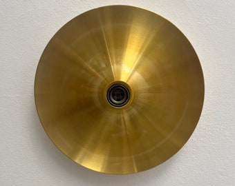 Golden Disc Light Wall or Ceiling lamp Charlotte Perriand 1970s Space Age Mid-Century