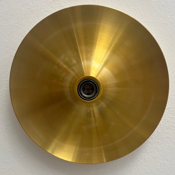 Golden Disc Light Wall or Ceiling lamp Charlotte Perriand 1970s Space Age Mid-Century