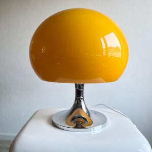 vintage Guzzini Duetto rare 1970s table lamp Luigi Massoni