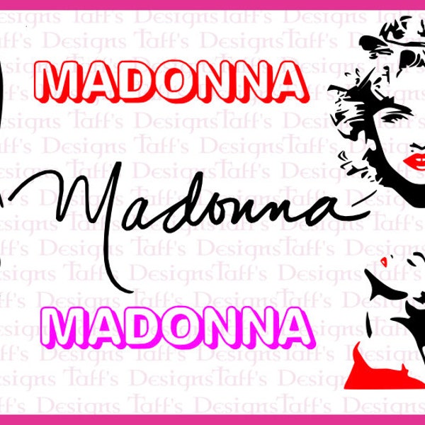 Madonna Tour Bundle / Icon Silhouette Music / Svg Png Dxf Digital Files / Cutter  Cricut