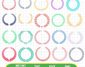 20 x Monogram Bundle / Wreath Set / Svg Png Dxf Digital Files / cricut cutter / Print Cut / silhouette / Customise