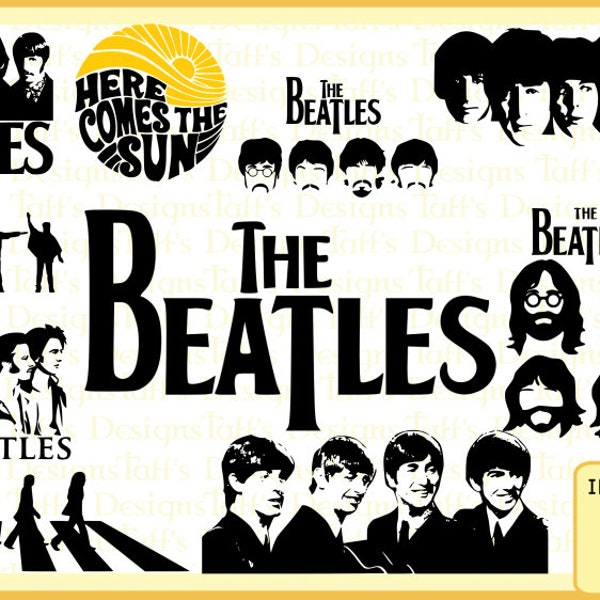 Beatles Bundle / 60s Pop Idols Silhouette Svg Png Dxf Digital Files / Cutter  Cricut