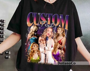 Custom Photo Bootleg TShirt, Face Girlfriend Vintage Rap Tee, Custom Your Own Bootleg, Insert Your Design, Custom Pet Bootleg Shirt,Mom Gift