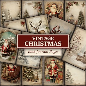 Printable Christmas, Junk Journal Pages, Christmas Printable, Holly Jolly, Scrapbook Supplies, Christmas Gift, Retro Pages, Merry Christmas