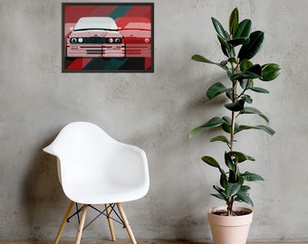 E30 kunst ingelijste poster