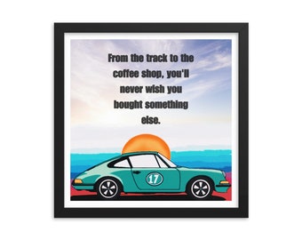 Track to Coffeeshop Vintage Porsche ingelijste poster