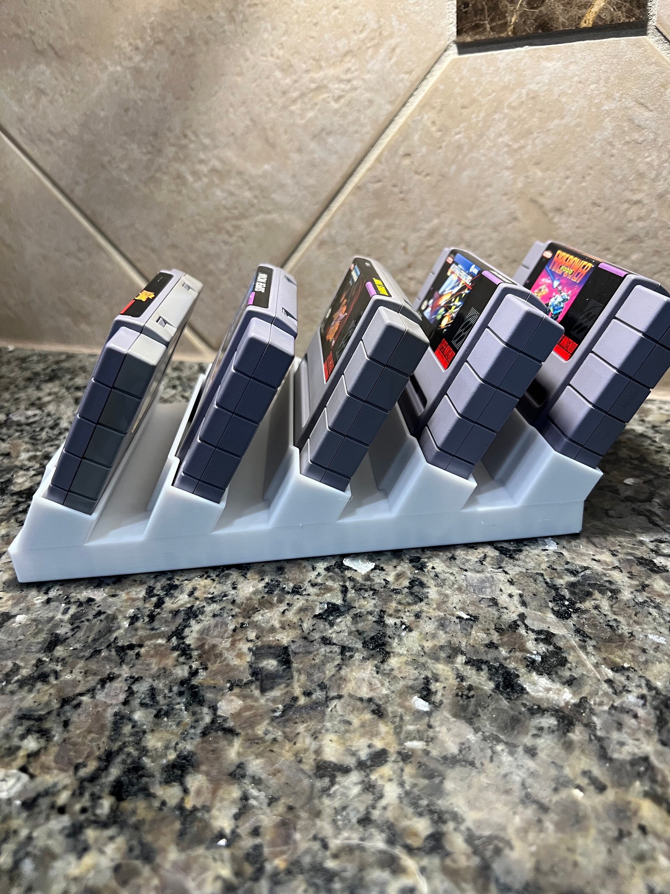 SNES 5 Game Cartridge Display Super Nintendo Stand Holder Storage - Etsy