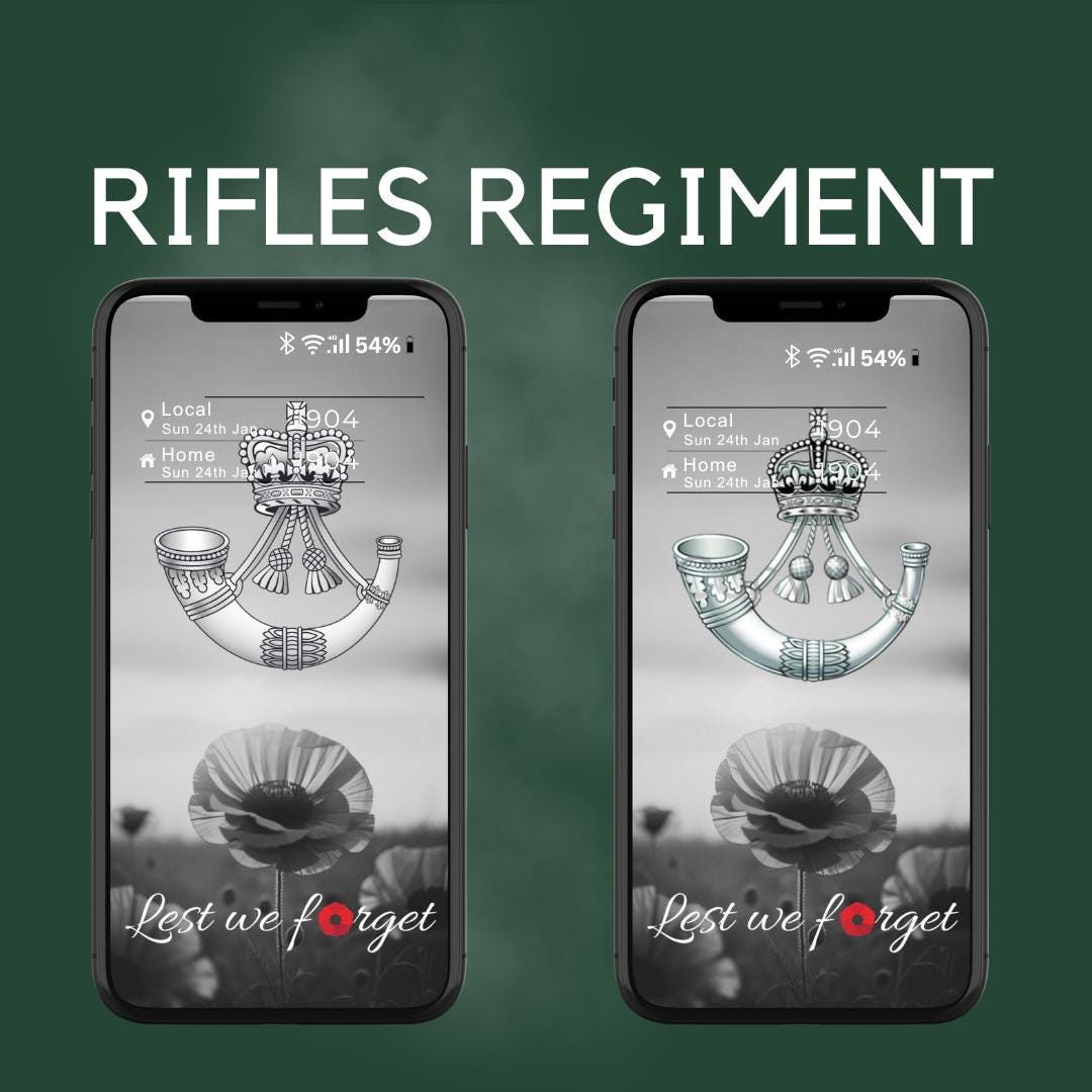 Regiments Design Phone Backgrounds: Rifles Regiment Design - British Army Digital ...