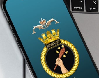 HMS Turbulent (Android & iPhone) Mobile Phone wallpaper, veteran, Royal Navy, Submariner, dolphins, gift for veteran Submarines