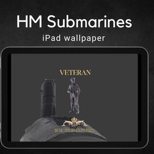 HM Submarines iPad wallpaper Royal Navy Submarine, Submariner Gift, Nautical mobile Decor