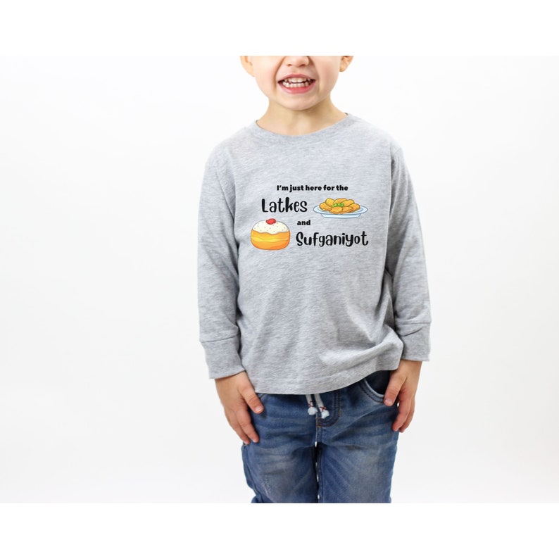 Hanukkah Long Sleeve Toddler Shirt, Long Sleeve Hanukkah Outfit, Hanukkah Outfit, Hanukkah gift image 5