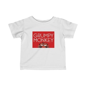 Grumpy Monkey book child toddler shirt funny young reader Infant Fine Jersey Tee